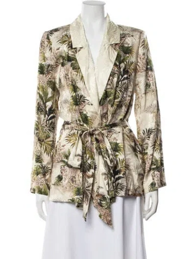 Pre-owned L'agence Animal Print Jacket In Neutrals