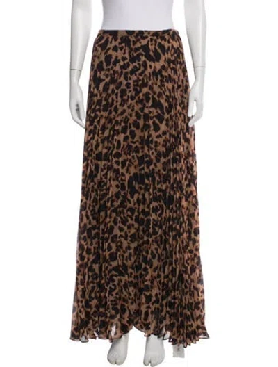 Pre-owned L'agence Animal Print Long Skirt In Neutrals
