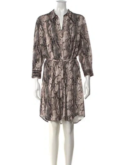 Pre-owned L'agence Animal Print Mini Dress In Multi