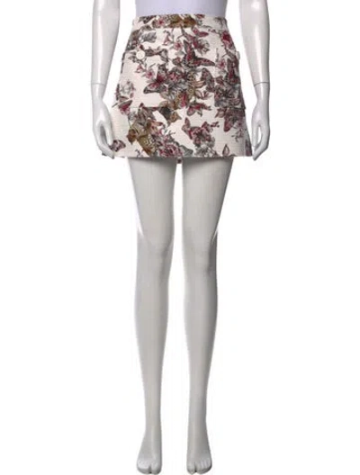 Pre-owned L'agence Animal Print Mini Skirt In Pink