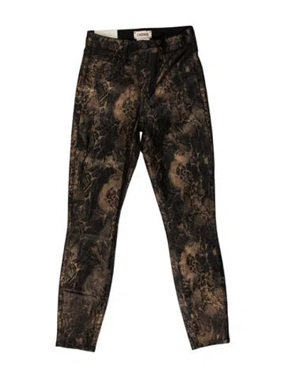 Pre-owned L'agence Animal Print Skinny Leg Pants W/ Tags In Brown