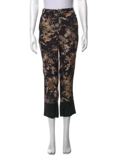 Pre-owned L'agence Animal Print Straight Leg Pants W/ Tags In Brown