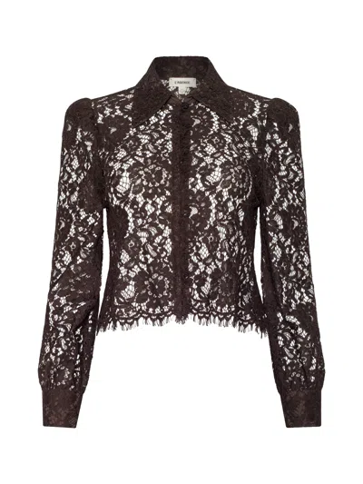 L'agence Anita Lace Blouse In Brown