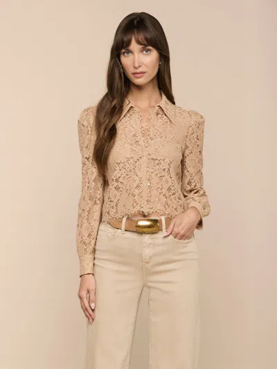 L'agence Anita Lace Blouse In Brown