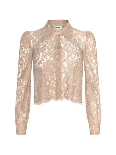 L'agence Anita Lace Blouse In Neutral