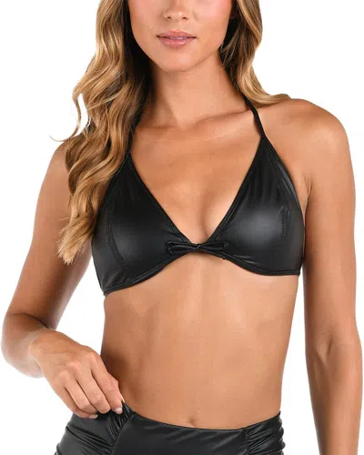 L'agence Annabelle Luxe Triangle Bra Bikini Top In Black