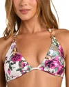 L'agence Annabelle Rose Leopard Triangle Bikini Top In Multi