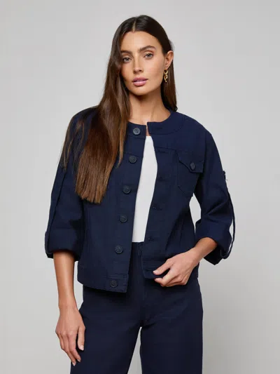 L'agence Anouk Jean Jacket In Blue