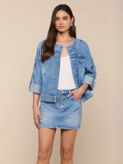 L'agence Anouk Jean Jacket In Blue