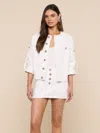 L'agence Anouk Collarless Jacket In Blanc In White