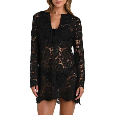 L'agence Ansley Paisley Long Sleeve Cover-up Dress In Multi