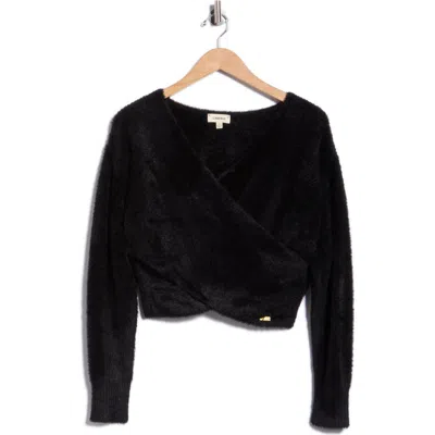L'agence Antonella Surplice Sweater In Black
