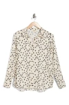 L'agence Argo Polka Dot Button Front Top In Neutral