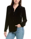 L'agence Argo Silk-blend Shirt In Black