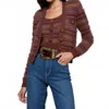 L'agence Ariadne Cardigan In Natural Mauve Multi In Brown