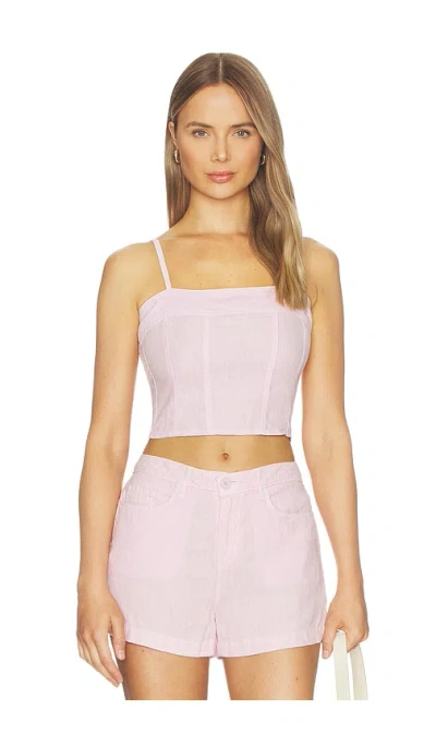 L'agence Arlin Seamed Midi Tank In Pink