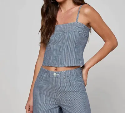 L'agence Arlin Tank Top In Blue Stripe