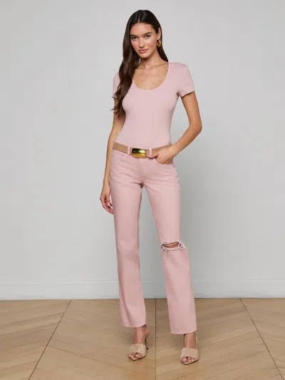 L'agence Armida Low-rise Slouch Jean In Pink