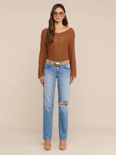 L'agence Armida Low-rise Slouch Jean In Animal Print