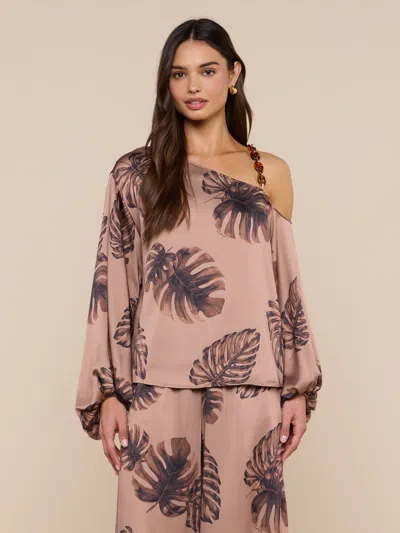 L'agence Asami Chain One-shoulder Blouse