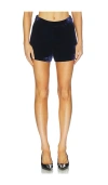 L'agence Ashton Velvet Short In Blue