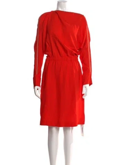 Pre-owned L'agence Asymmetrical Knee-length Dress In Multi