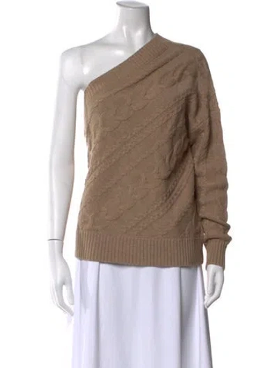 Pre-owned L'agence Asymmetrical Sweater In Brown