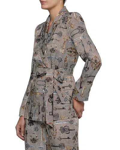 L'agence Aven Wrap Blazer In Brown