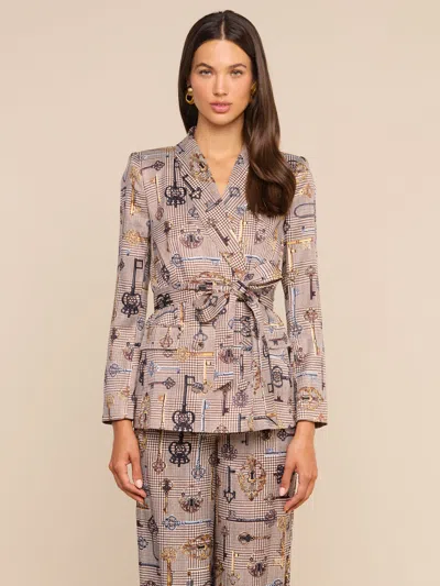 L'agence Aven Wrap Blazer In Gray
