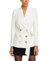 L'agence Aven Wrap Blazer In White