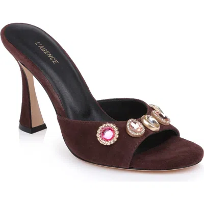 L'agence Avery Iv Studded Mule In Brown