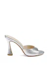 L'agence Avery Slide Sandal In Silver