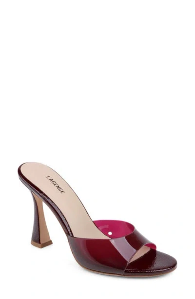 L'agence Avery Slide Sandal In Burgundy