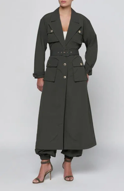 L'agence Axel Windbreaker Trench Coat In Gray