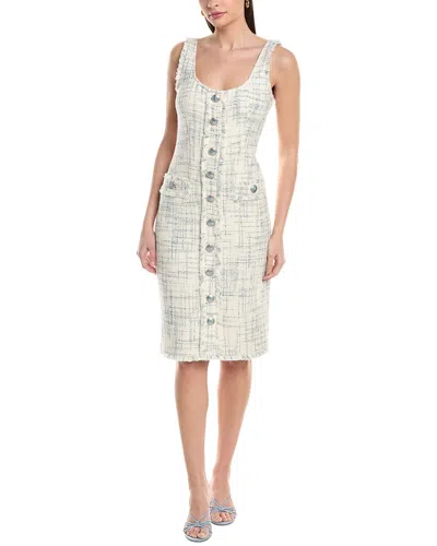 L'agence Aya Midi Dress In White