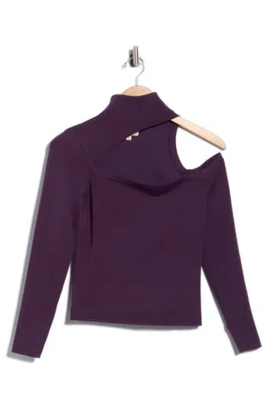 L'agence Azia Cutout Knit Top In Purple