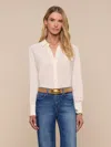 L'agence Babette Silk Blouse In White