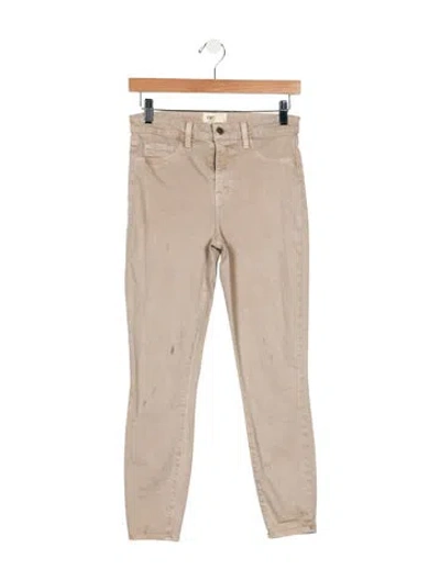 Pre-owned L'agence Baby Alpaca Skinny Leg Pants In Purple