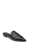 L'agence Barbe Ii Pointed Toe Kiltie Fringe Loafer Mule In Black