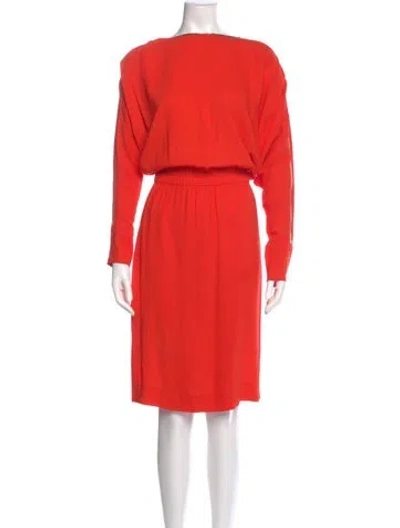 Pre-owned L'agence Bateau Neckline Knee-length Dress In Multi