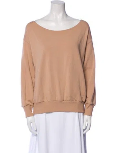 Pre-owned L'agence Bateau Neckline Long Sleeve Sweatshirt In Neutral