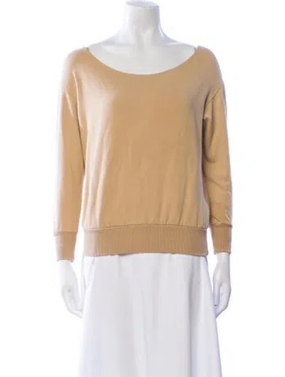 Pre-owned L'agence Bateau Neckline Long Sleeve Sweatshirt In Neutral