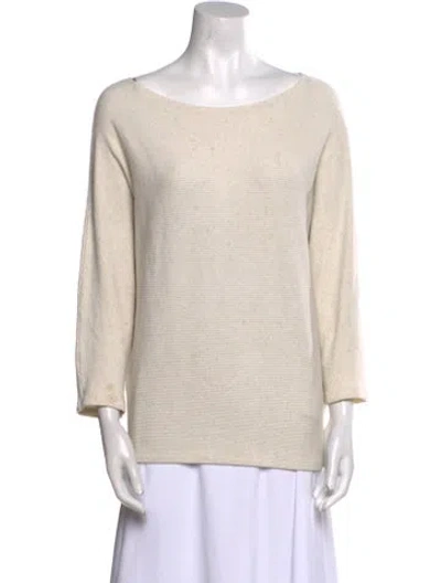 Pre-owned L'agence Bateau Neckline Long Sleeve Sweatshirt In Neutral
