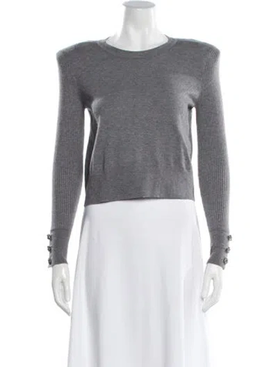 Pre-owned L'agence Bateau Neckline Sweater In Gray