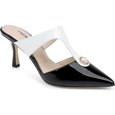 L'agence Bayonne Pointed Toe Pump In Black/ White