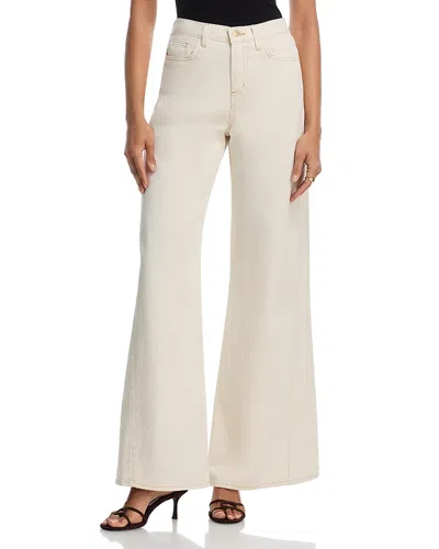 L'agence Beau High Rise T Seam Wide Leg Jeans In Macadamia In Multi