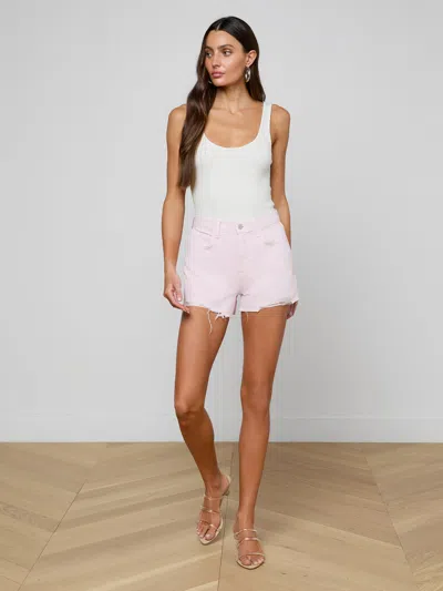 L'agence Beck Raw-hem Jean Short In White