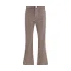 L'agence Kendra Mock Pocket Flared Trousers In Brown
