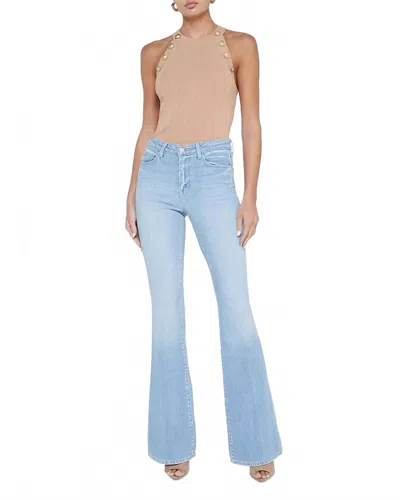 L'agence Bell High Raise Flare Jeans In Olympia In Blue