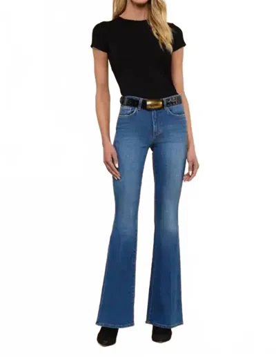 L'agence Bell High Rise Flare Jeans In Irvine In Blue